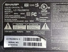 NEW Sharp LC-70LE661U Power Supply x363