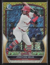 Jonathan Mejia 2023 Bowman Chrome #BCP-197 Prospects Gold Shimmer Refractor /50