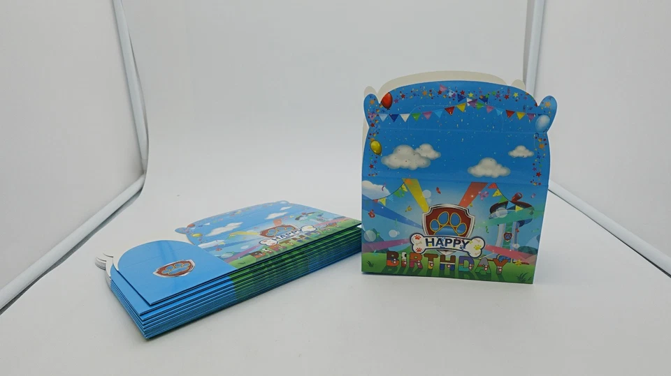 Paw Dog Patrol Caixas de Favoritos de Aniversário Temáticas Sacos de Festa Infantil Pacote com 12 Presente - Imagem 2 de 4
