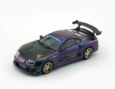1/64 Die Cast TOYOTA SUPRA Top Secret JZA80 (RHD) Australia Show-PURPLE- 64B0432