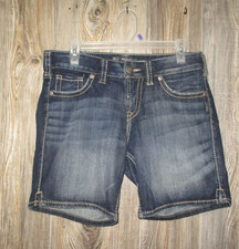 Silver Jeans Suki Short Women's Size 28 Denim Jean Shorts Msre 30x6.5