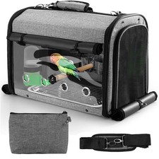 Bird Carrier Bag Cockatiel Travel Cage with Stand, Lightweight Travel Carrier...