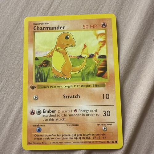 Wizards of the Coast Pokémon Charmander Base Set 1st Ed Common 46/102 Regular EN
