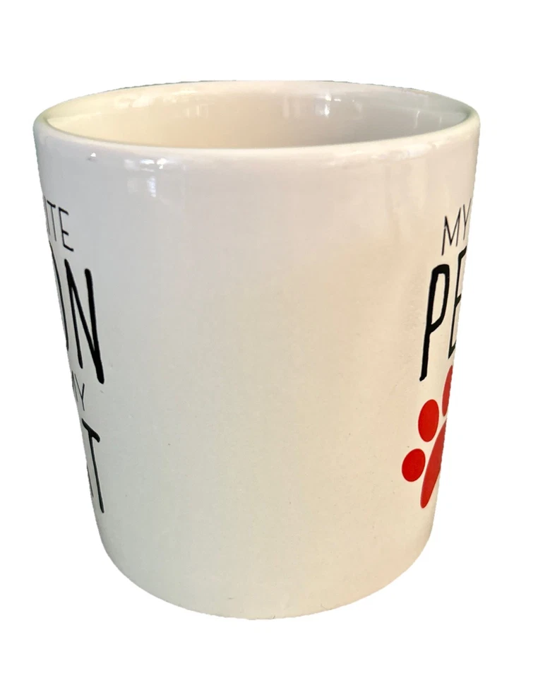 Taza de café My Favorite Person Is My Cat 11 oz Foto 4 de 4