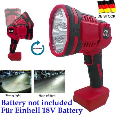 1000LM Für Einhell 18V X-CHANGE Akku LED Arbeitsleuchte Taschenlampe Licht