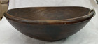 Beautiful Lrg Antique Out of Round Primitive Dough Bowl Dark 18" x 16.5" — photo 3