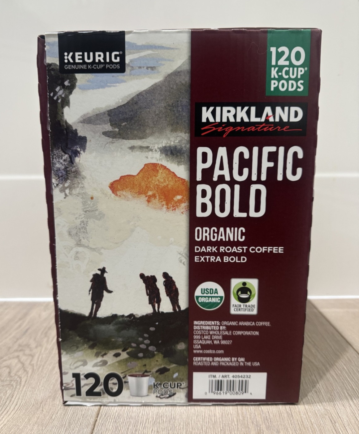 Kirkland Signature PACIFIC BOLD Organic Dark Roast Coffee - 120 Count K-Cup Pods