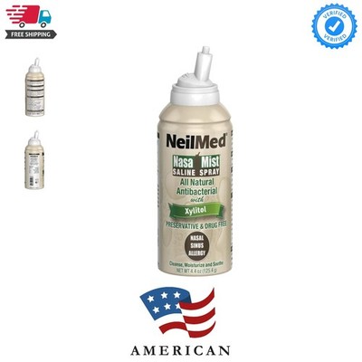 Nasamist Saline Spray with Xylitol, 4.5 Ounce Pack of 1