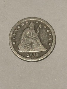 1877 Seated Liberty 25C Silver Quarter 
