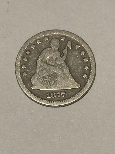 Photo of a 1877-P Seated Liberty Quarter from an eBay listing that sold on Jul 18, 2026
