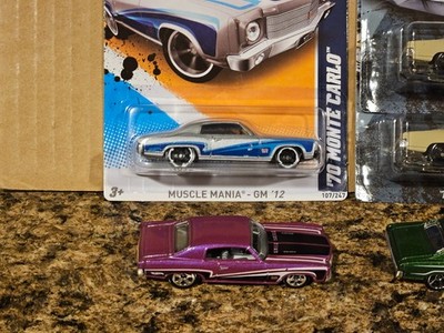 Hot Wheels Lot of 5 1970 Chevrolet Monte Carlo Muscle Mania '70