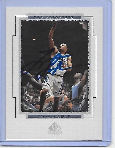 Basketball Card IP auto NBA TRAJAN LANGDON Duke Blue Devils 1999 SP Top Pros RC