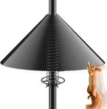 Squirrel Baffle for Bird Feeder Pole - 19 Inch Metal Guard for Shepherd’S Hook,