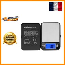 Vitafit Balance Numérique 500g - LCD Bleu, Design et Tare Automatique