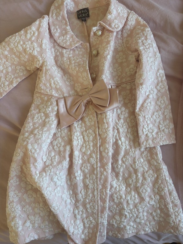 Girls Pink Party Dress with Coat, Size 6 by "Pink & Violet" cute dressy 