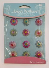 Jolee's Vibrant Flowers Cabochons Scrapbooking Stickers