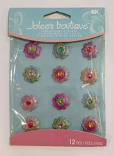 Jolee's Vibrant Flowers Cabochons Scrapbooking Stickers
