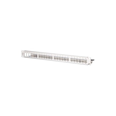 BTR NETCOM Patchfeld modul 24Port 1HE Edelstahl leer TN MPP24-Edst-leer