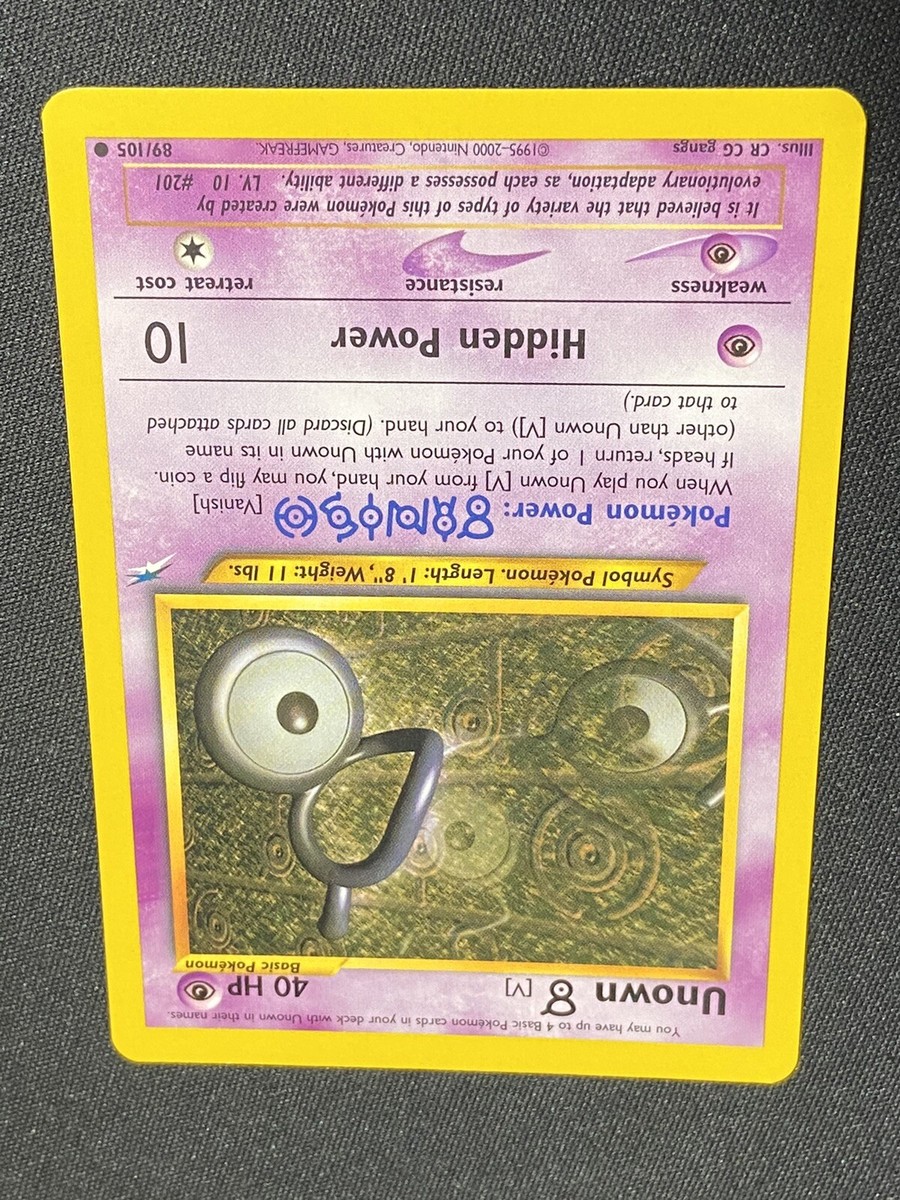 unown v pokemon card price UNOWN V - 89/105 - Neo Destiny - Common - Pokemon Card