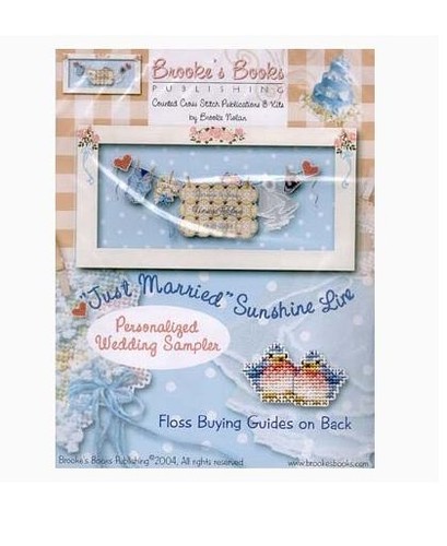 Very Rare Brooke's Books Just Married Sunshine Line Cross Stitch Kit