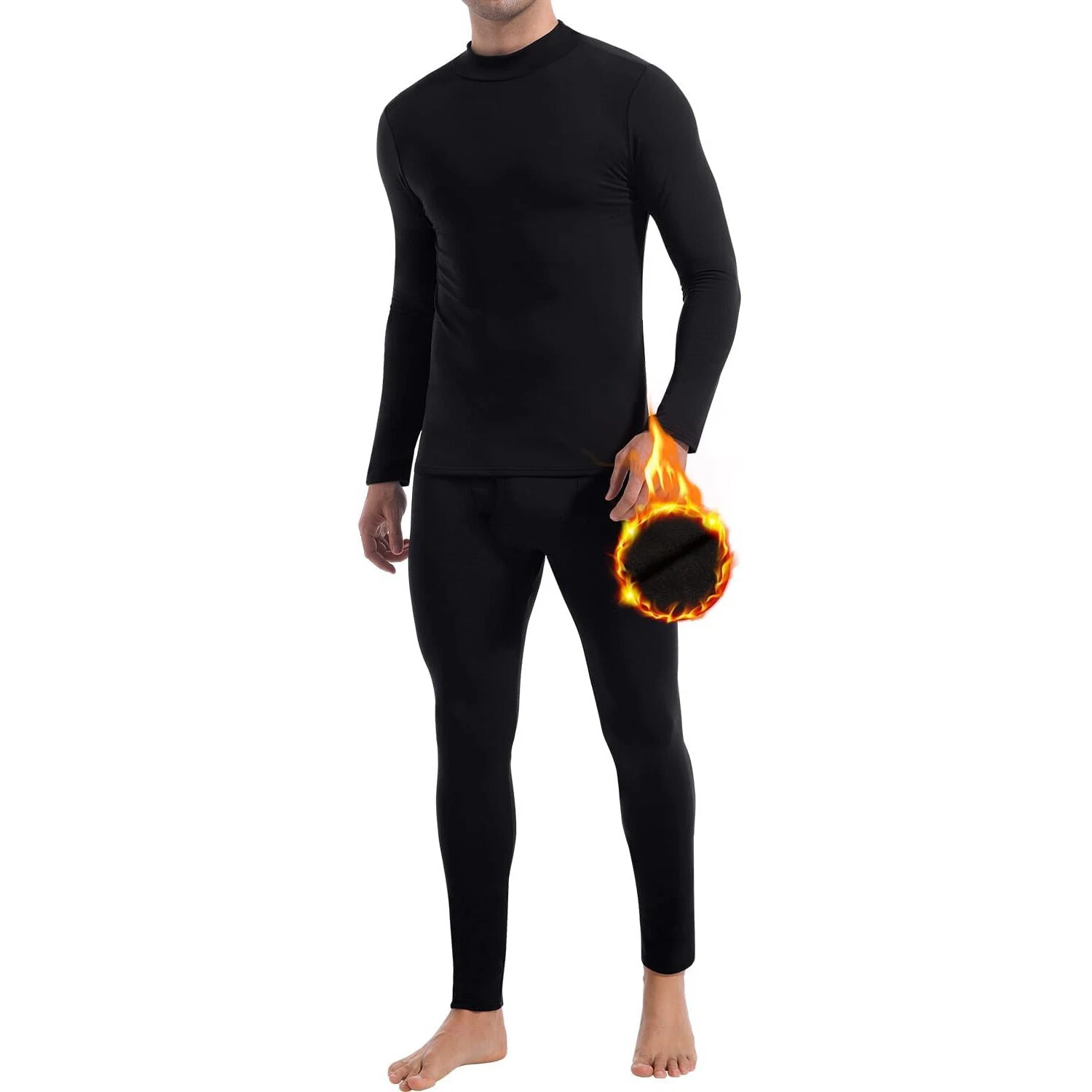 Men’s Long Johns Thermal Underwear Fleece Lined Base Layer Set for Cold Weather
Opens in a new windo
