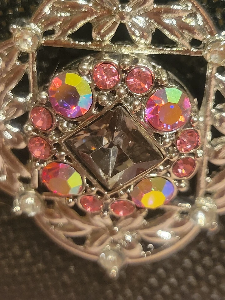 Ginger Snap On Fashion Necklace, Silver 22", Pink Stone Snap - Изображение 3 из 4