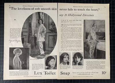 Vintage 1929 Lux Soap Print Ad - Janet Gaynor - Marion Davies - Bebe Daniels