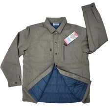 Rugged Elements Mens M Brown Shirt Jacket Water & Wind Resistant Durable Utility