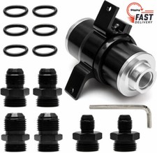 10 Micron Billet Inline Fuelgaspetrol Filterbracket Cleanable An6 An8 An10 Us