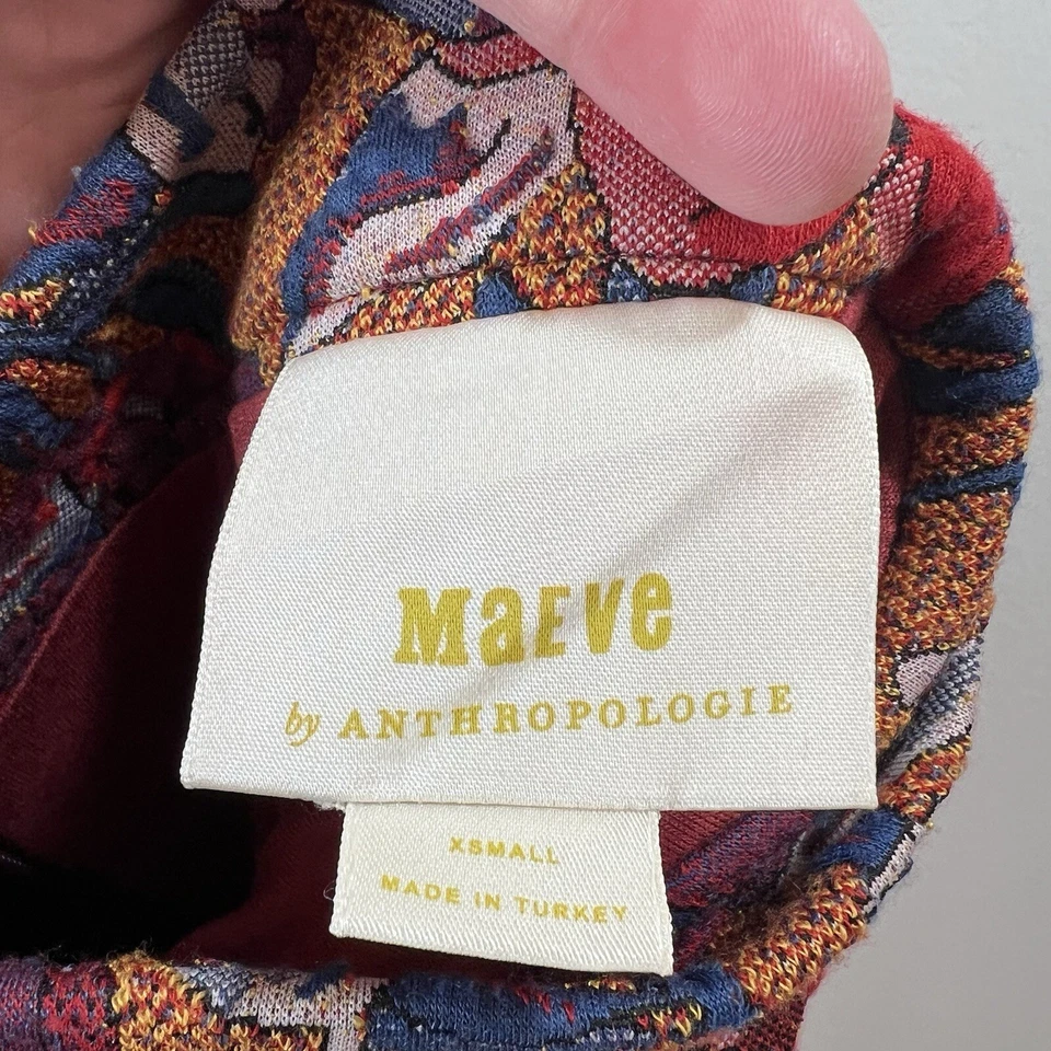 Falda ajustada Maeve Anthropologie para mujer talla XS multicolor tapiz floral oficina Foto 3 de 4