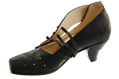 Lisa Tucci Damen-Schuhe Pumps Texel schwarz nero Verde Leder Schuhe Sandalen