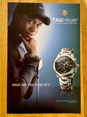 TAG Heuer Tiger Woods Link Watch Original 2007 Vintage Werbung Advert Reklame