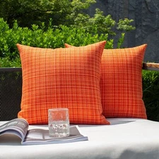 Kevin Textile Pack of 2 Decorative Outdoor Waterproof Fall Throw Pillow Cover...