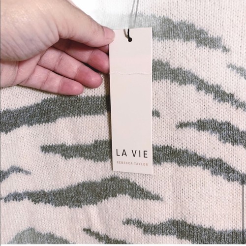 La Vie Rebecca Taylor Animal Print Wool Alpaca Blend Sweater NWT - Picture 8 of 8