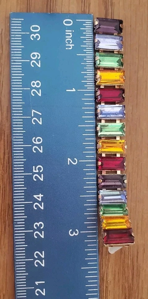 Pendientes Guess Cristales Arco Iris Gota Larga Cuelga Foto 3 de 3