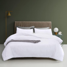 Fluffy White King Comforter Set - 3 Piece Lightweight All Season Bedding