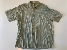 CAMPIA MODA Men's Green Sailboats All Over Rayon Hawaiian Aloha Shirt XL Rayon
