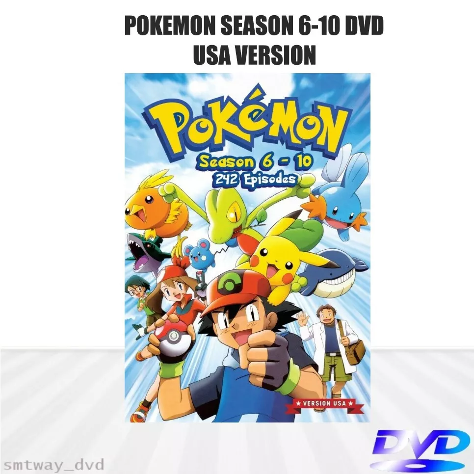 *ANIME* DVD POKEMON SEASON 6-10 VOL.1-242 END ENGLISH DUBBED REGION ALL