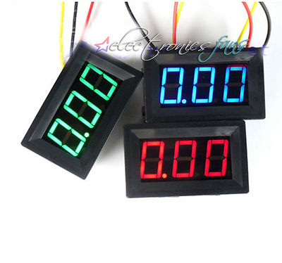 5PCS Blue Blau LED Panel Meter Mini Digital Voltmeter DC 0V To 30V ASS