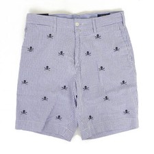 Polo Ralph Lauren Classic Fit 9" Stretch Seersucker Shorts w/ Skulls