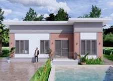 36x20 Feet Small House 11x6 Meter 3 Beds 2 Baths Shed Roof PDF & (A4 Hard Copy)