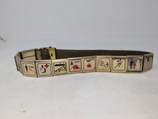 Vintage Boy Scouts of America Belt W/ Metal Merit Badges Belt Awards