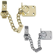 Door Chain Chrome Brass Narrow Security Style For Timber or Upvc Doors
