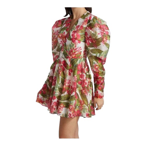 elan fit & flare dress Elan Melrose Fit & Flare Mini Dress Womens Sz M 3/4 Sleeve Vacation Tropical
