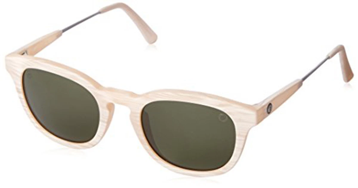 Electric LA Txoko Unisex Sunglasses Ivory Horn Frame w/Melanin Grey Lenses