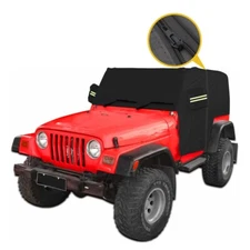 Car Cover Waterproof WITH Zipper For Jeep Wrangler 2 Door CJ YJ TJ JK 87-21