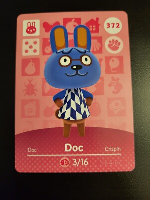 Doc - 372 - Series 4 - Authentic Animal Crossing Amiibo Card | eBay