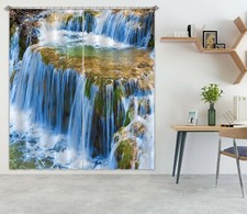 3D Waterfall Rocks ZHUA103 Photo Curtain Window Blockout Fabric Amy 2023