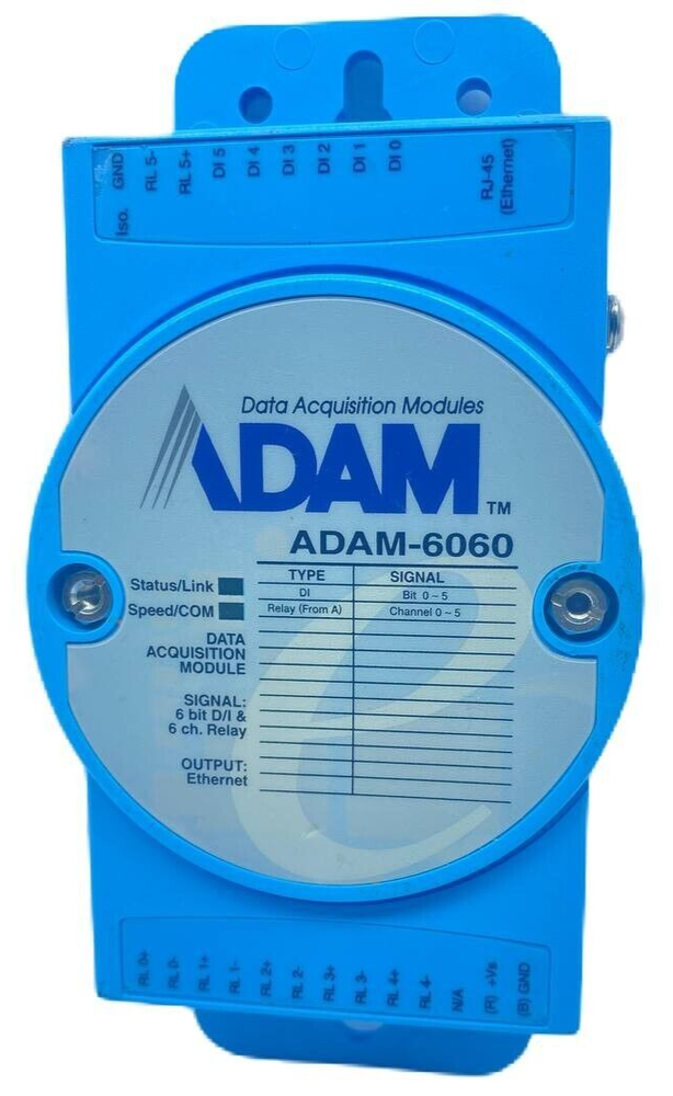 ADVANTECH ADAM-6060 6RELAY/6DI IOT MODBUS/SNMP/MQTT ETHERNET REMOTE I/O