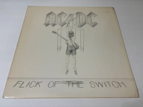 AC/DC  Flick Of The Switch Vinyl LP Original 1983 Pressing Promo Embossed  VG+